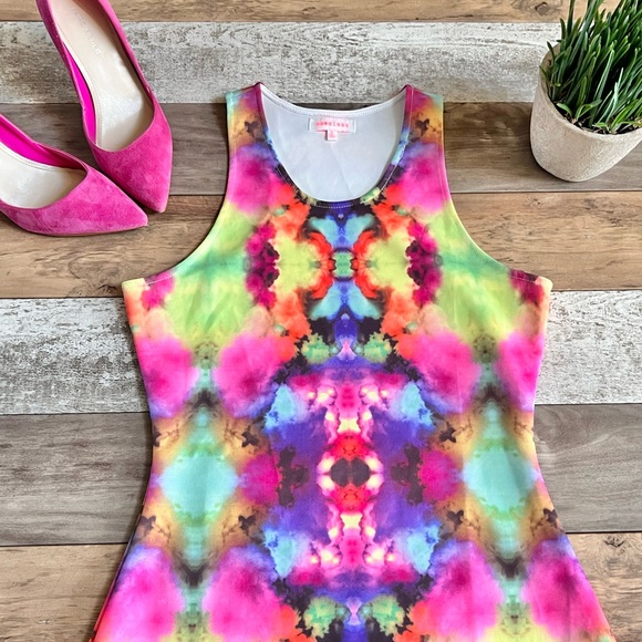 SOLD. Nameless Tie Dye Bodycon Mini Dress Size Medium - Picture 6 of 13